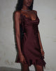 Bild von Litera Ruffle Mini Dress in Deep Plum mit Rosette