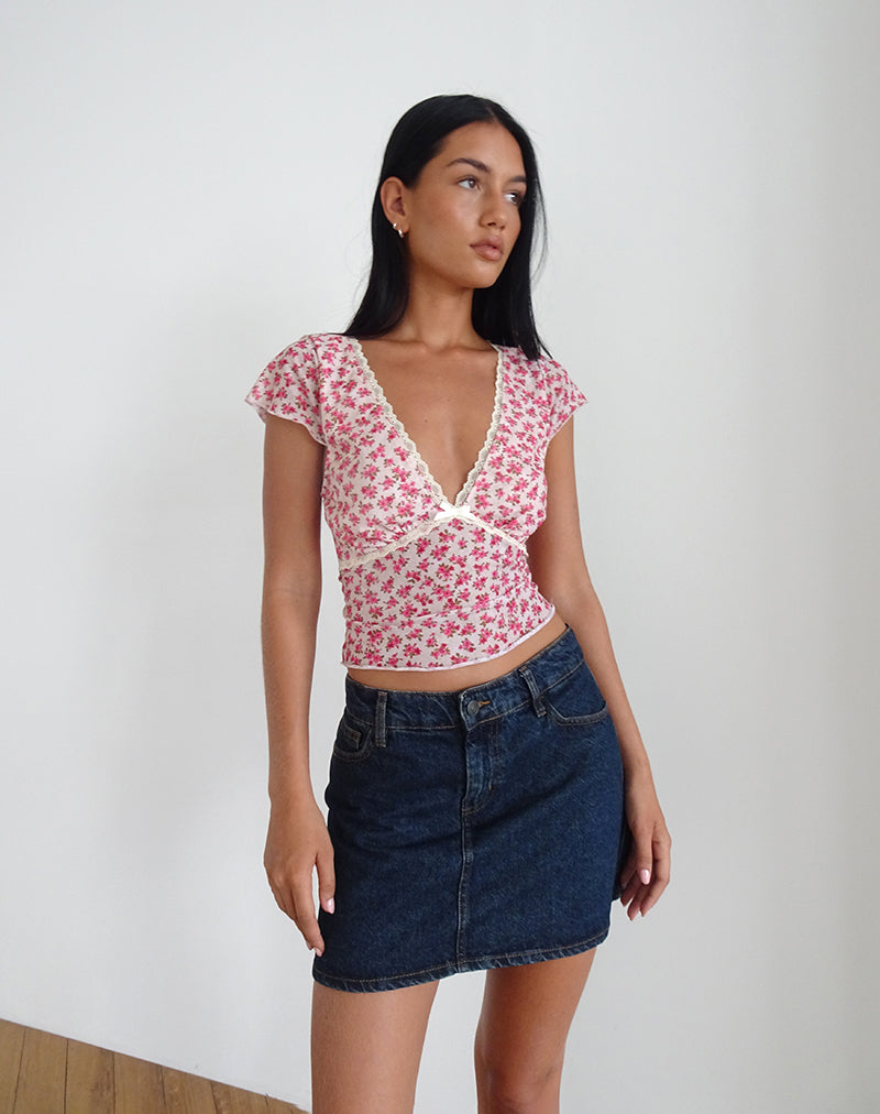 Image of Livi Top in Gardenia Romantisch mit Spitzenbesatz