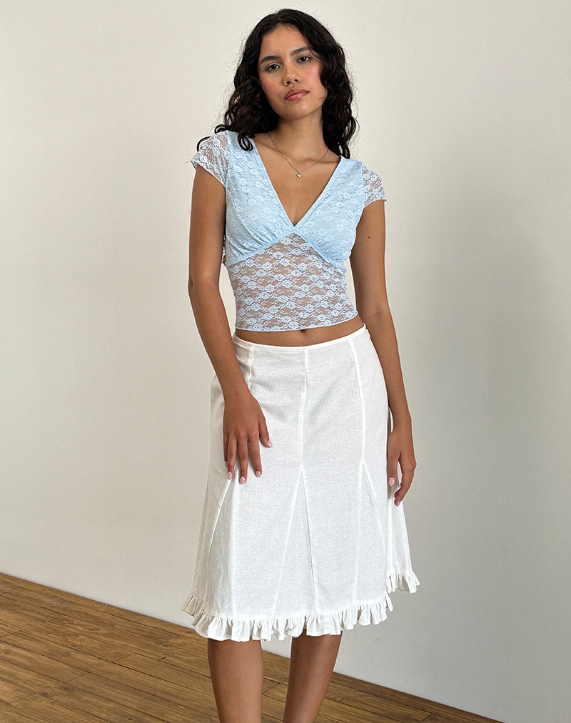 Image of Livra Top aus Klee-Spitze Blau