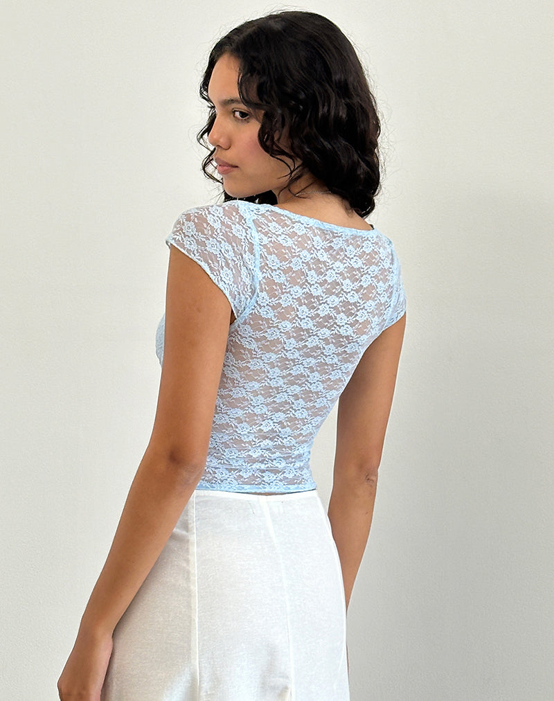 Image of Livra Top aus Klee-Spitze Blau