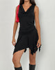 Image of Lizella Saum Minikleid aus Cupro Schwarz