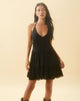 Bild von Londyn Tiered Halter Mini Dress in Schwarz