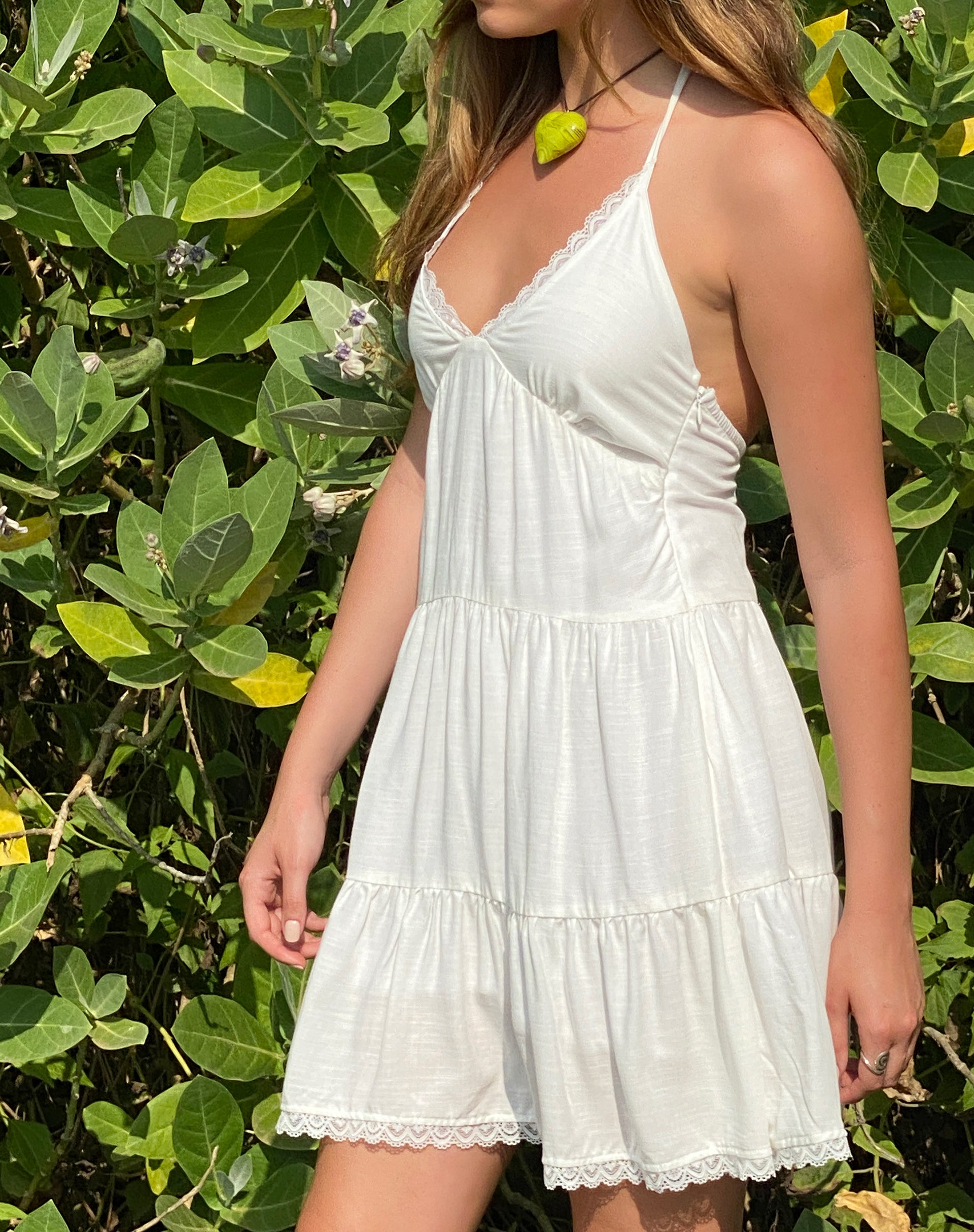 Bild von Londyn Tiered Halter Mini Dress in Off White