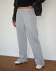 Image of Loose Jogger in Grau meliert mit M-Stickerei