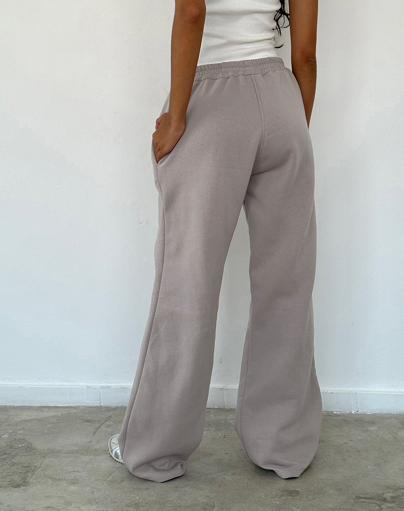 Image of Lose Jogger in Pilzfarben mit brauner 'MOTEL'-Stickerei
