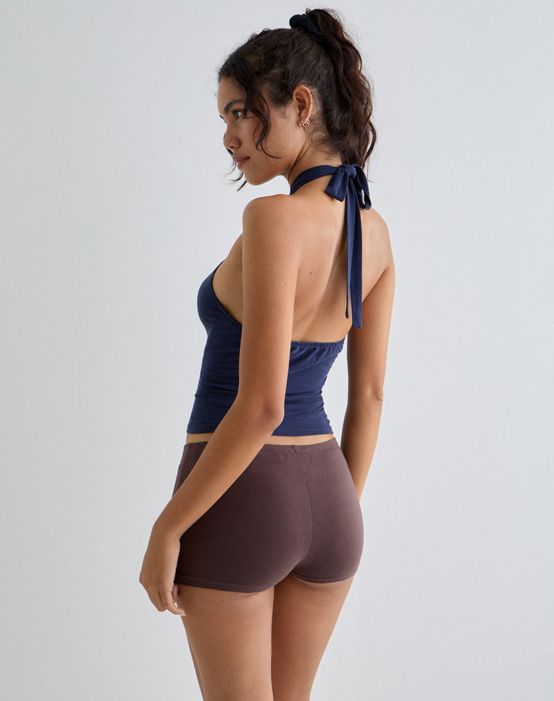 Bild von Lorie Halter Top in Cupro Navy