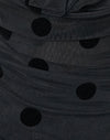 Großer Polka-Flock Schwarz