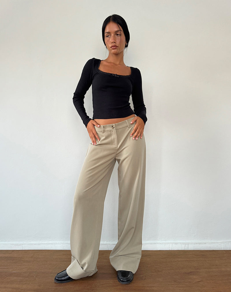 Image der Abba Low Rise Hose in Stone