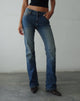 Abbildung der Low Rise Bootleg Jeans in Mid Vintage Blue