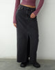 Bild von Low Rise Denim Maxirock in Vintage Schwarz