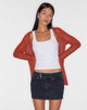 Image of Niedrig geschnittener Minirock aus Denim Black Wash