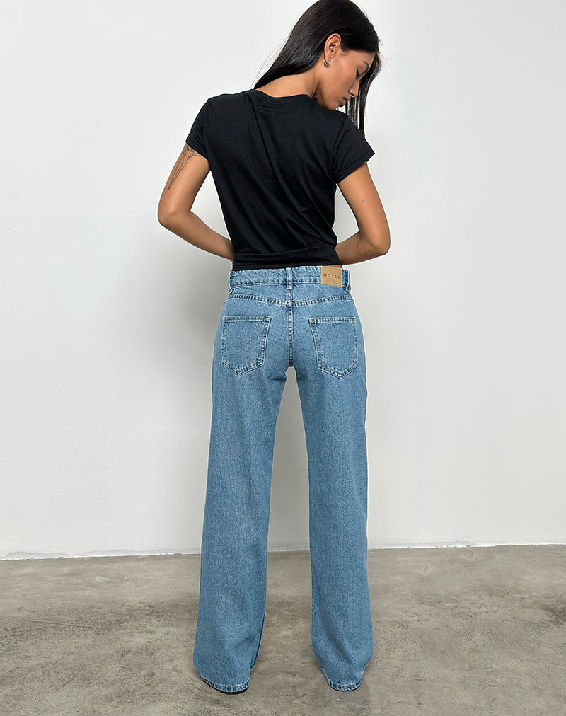 Bild von Low Rise Parallel Jeans in Blue Stone
