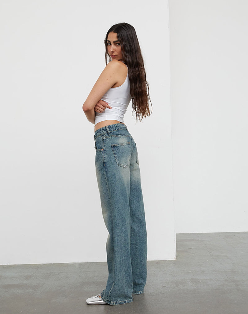 Bild von Low Rise Parallel Jeans In Dirty Blue