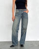 Bild von Low Rise Parallel Jeans in Extrem Blau Grün