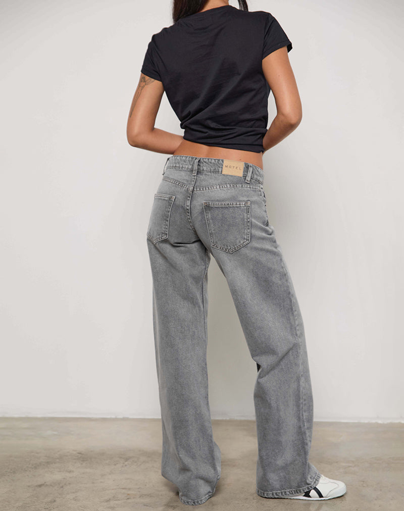 Bild von Low Rise Parallel Jeans in Grey Wash