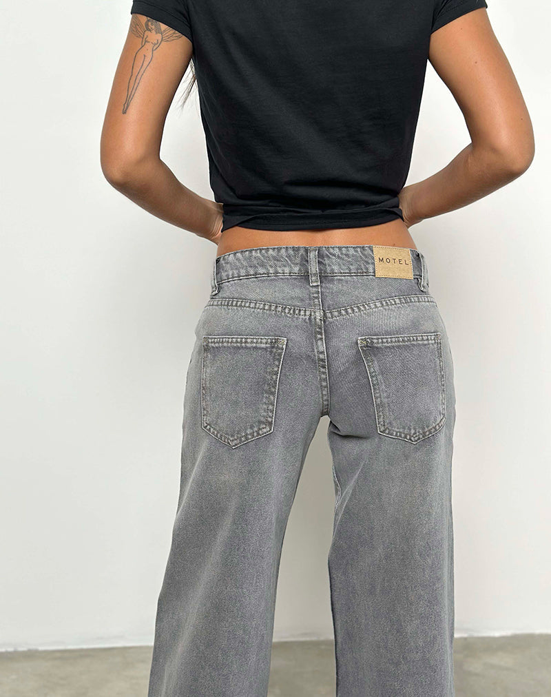 Bild von Low Rise Parallel Jeans in Grey Wash