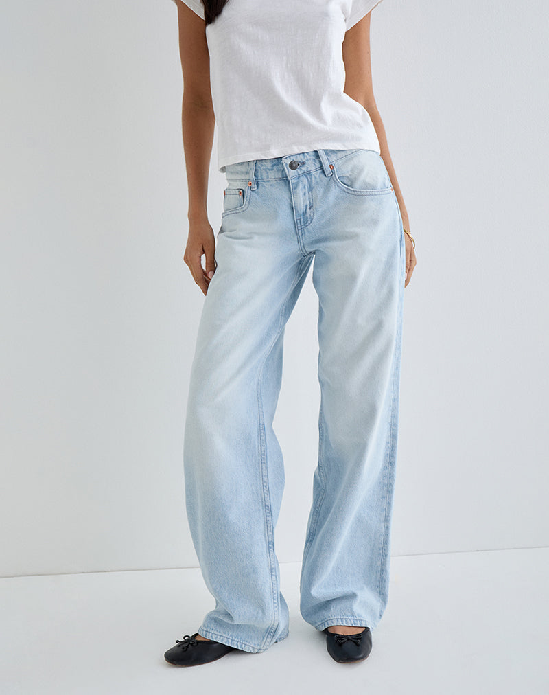 Bild von Low Rise Parallel Jeans in Icy Blue