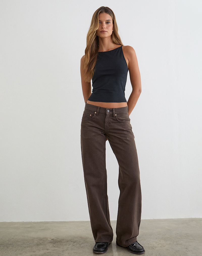 Bild von Low Rise Parallel Jeans in Dark Chocolate