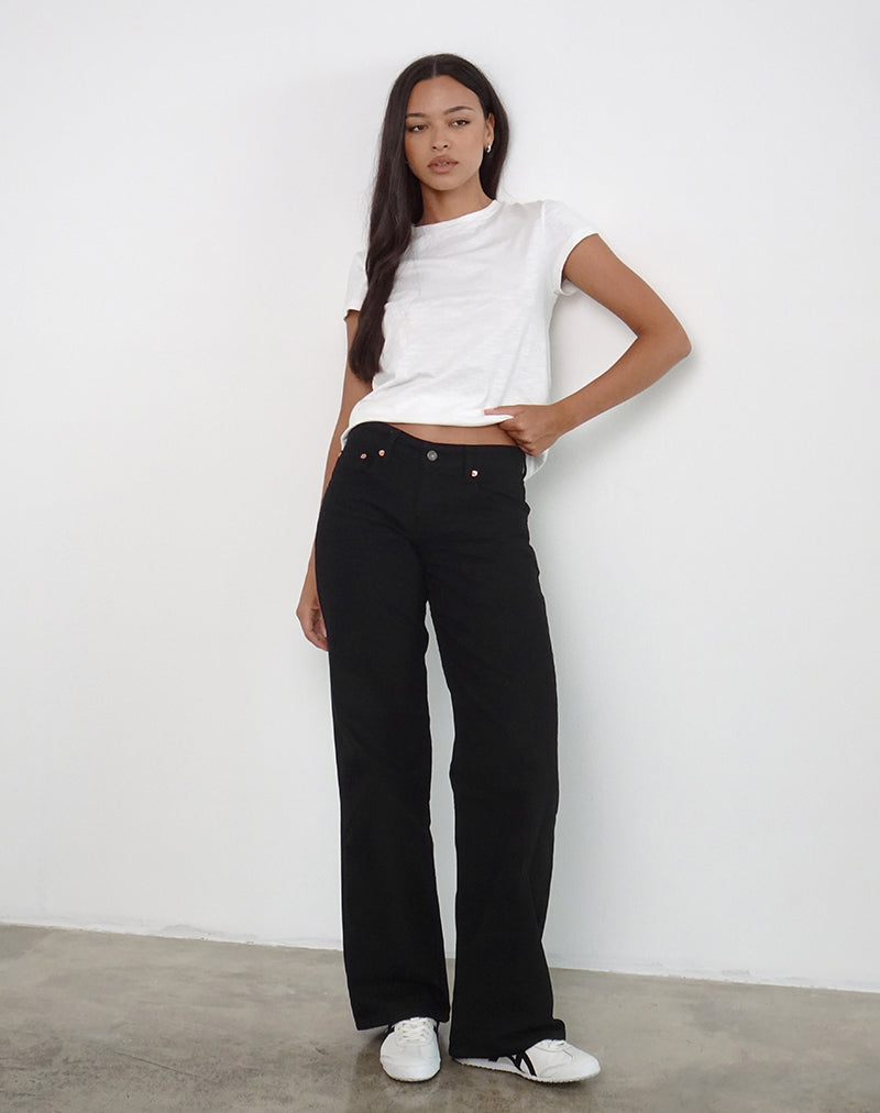 Image of Low Rise Parallel Jeans in Rinse Schwarz