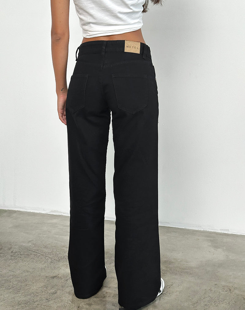 Image of Low Rise Parallel Jeans in Rinse Schwarz