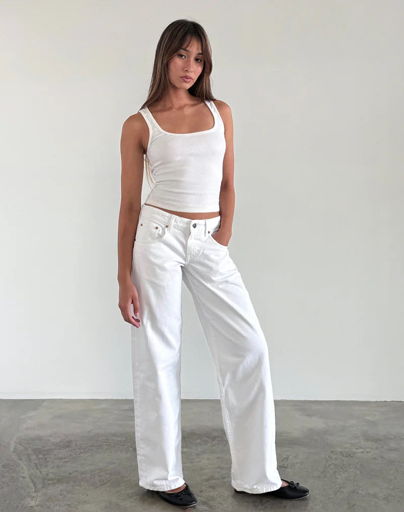 Bild von Low Rise Parallel Jeans in True White