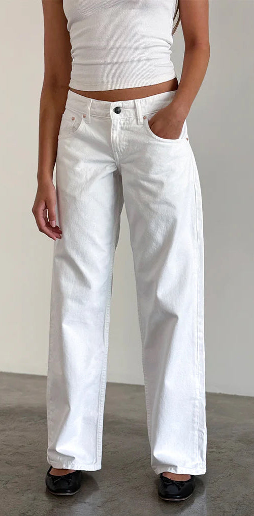 Bild von Low Rise Parallel Jeans in True White