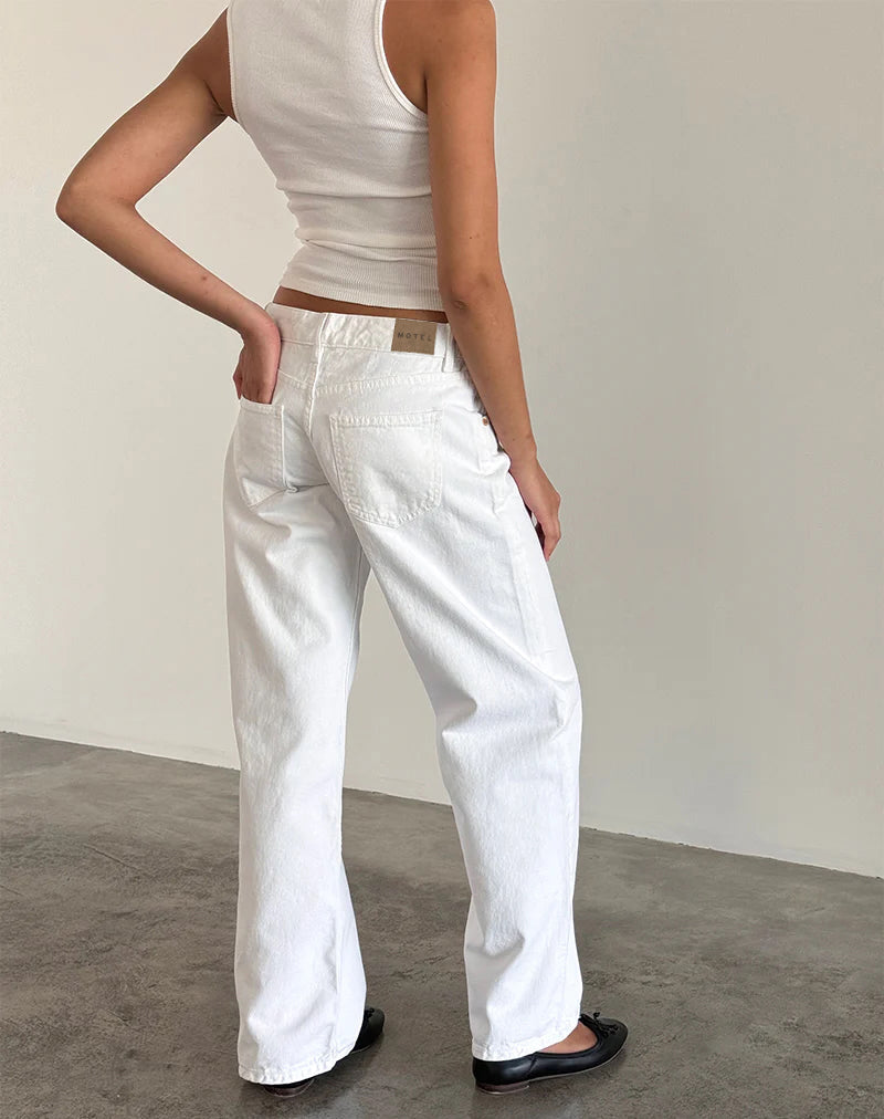 Bild von Low Rise Parallel Jeans in True White