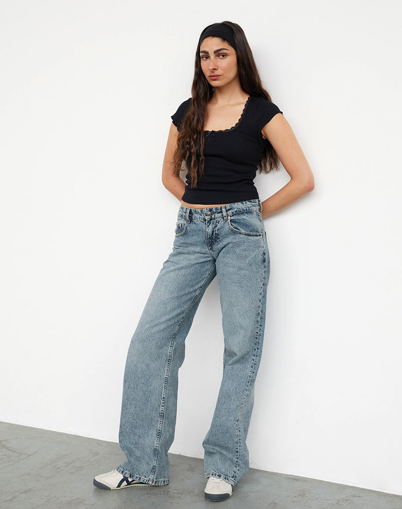 Bild von Low Rise Parallel Jeans in Vintage Blue Wash