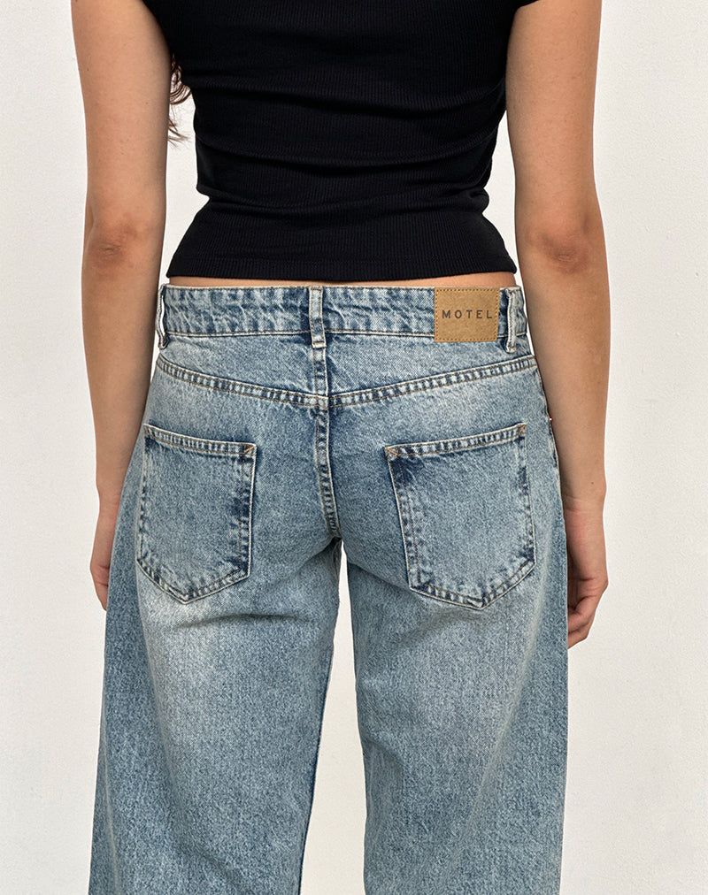 Bild von Low Rise Parallel Jeans in Vintage Blue Wash
