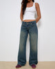 Bild von Low Rise Parallel Jeans in Vintage Grün Gebraucht