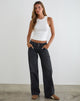 Bild von Low Rise Relaxed Cargo Jeans in Vintage Black