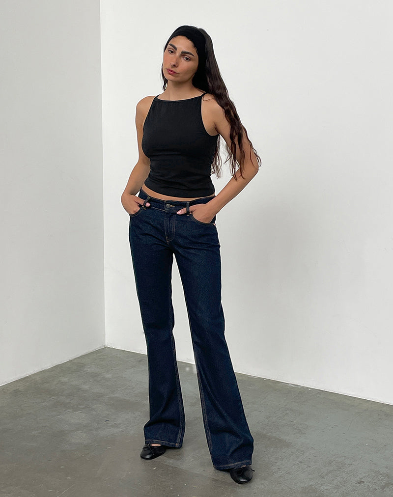 Bild von Rigid Low Rise Flare Jeans In Indigo
