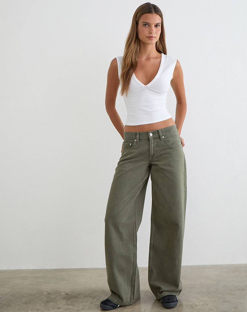 Bild von Low Rise Roomy Jeans in Olivine