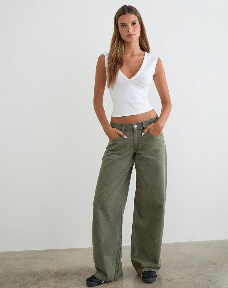 Bild von Low Rise Roomy Jeans in Olivine