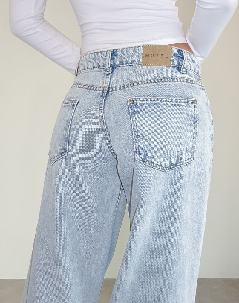 Bild von Low Rise Roomy Jeans in 80's Light Wash Blau