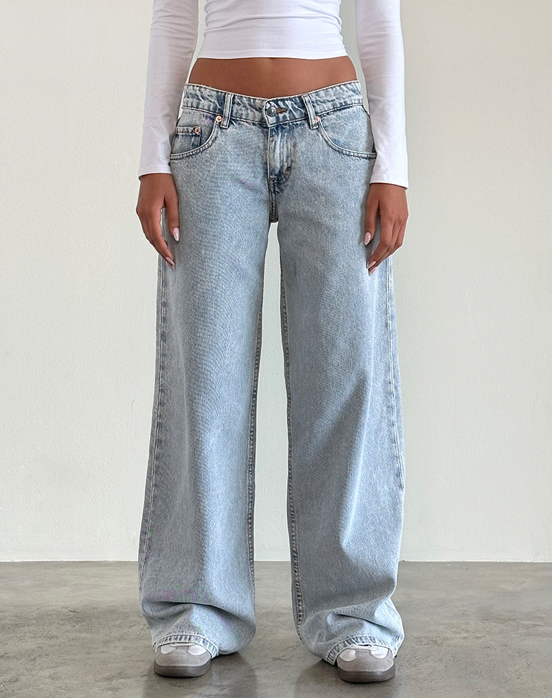 Bild von Low Rise Roomy Jeans in 80's Light Wash Blau