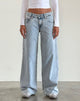 Bild von Low Rise Roomy Jeans in 80's Light Wash Blau