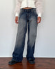 Bild von Roomy Extra Wide Low Rise Jeans in Amber Wash