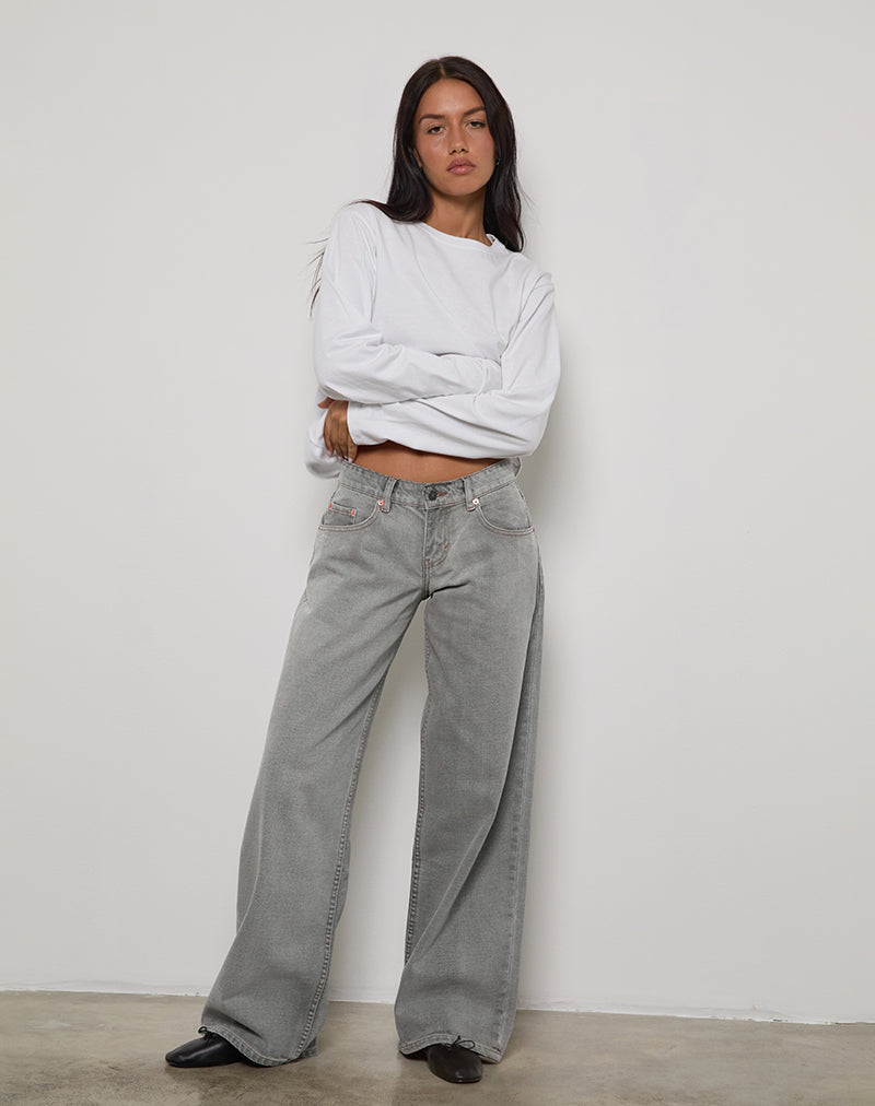 Bild von Low Rise Roomy Jeans in Bleach Grey
