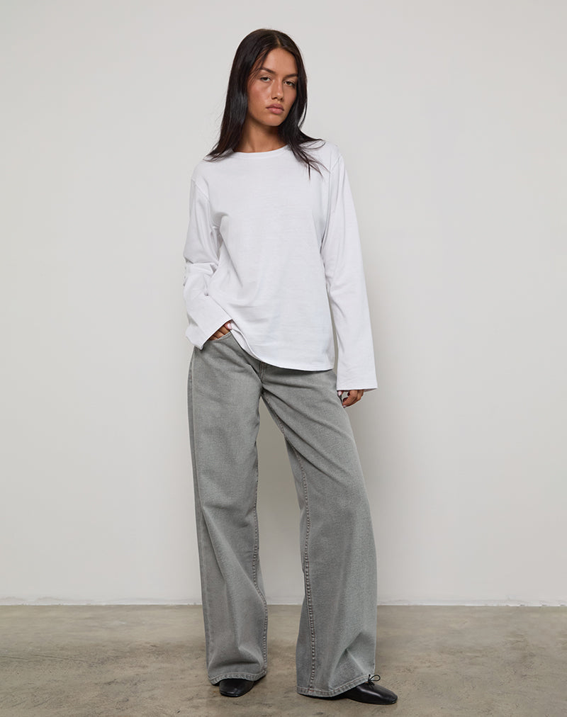 Bild von Low Rise Roomy Jeans in Bleach Grey