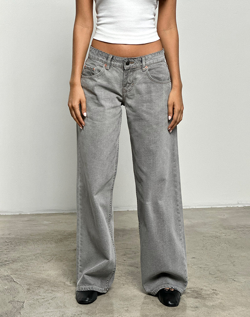 Bild von Low Rise Roomy Jeans in Bleach Grey