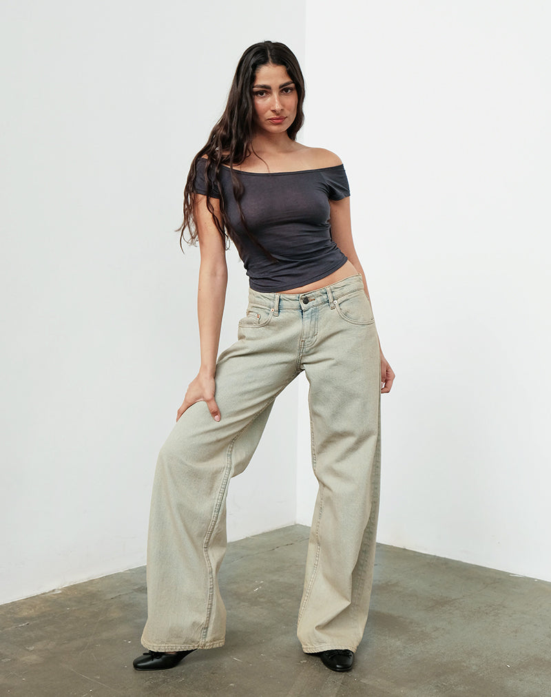 Bild von Low Rise Roomy Jeans in Desert Sand Wash