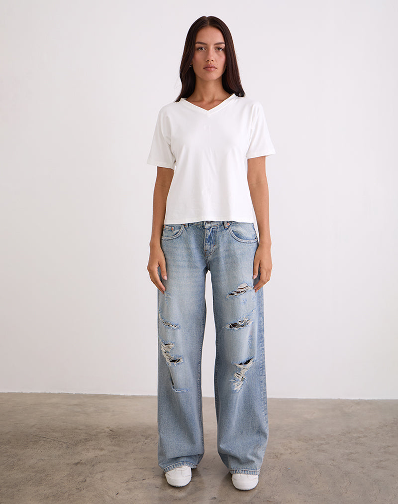 Bild von Low Rise Roomy Jeans in Extreme Rip Vintage Blue
