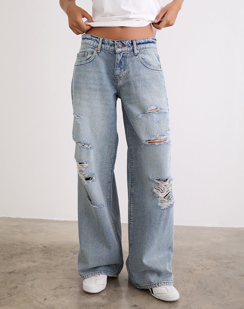 Bild von Low Rise Roomy Jeans in Extreme Rip Vintage Blue