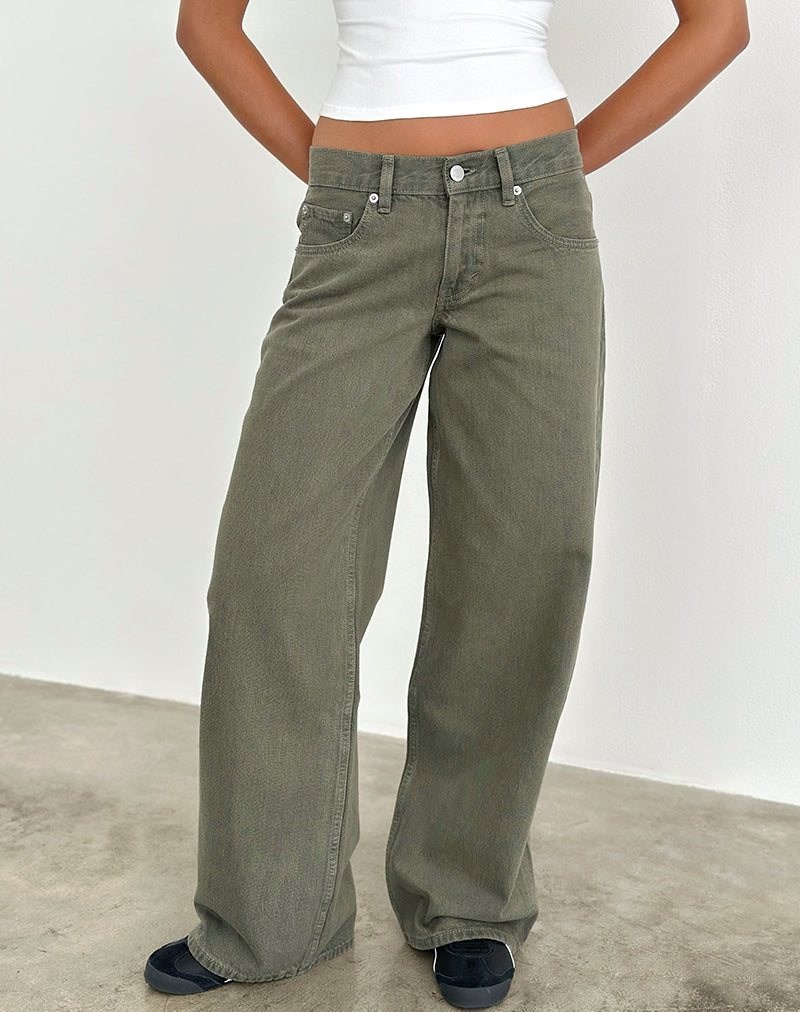 Bild von Low Rise Roomy Jeans in Olivine
