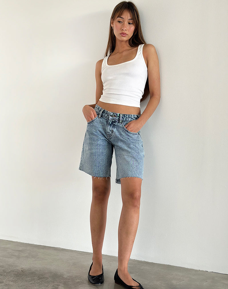 Bild von Low Rise Roomy Shorts in Vintage Blue Wash