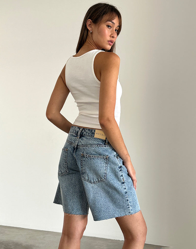 Bild von Low Rise Roomy Shorts in Vintage Blue Wash