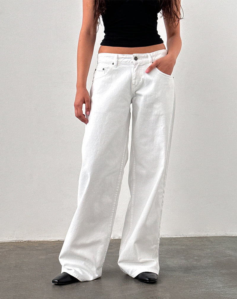 Bild von Low Rise Roomy Jeans in True White