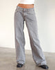 Bild von Roomy Extra Wide Low Rise Jeans in Grey Wash