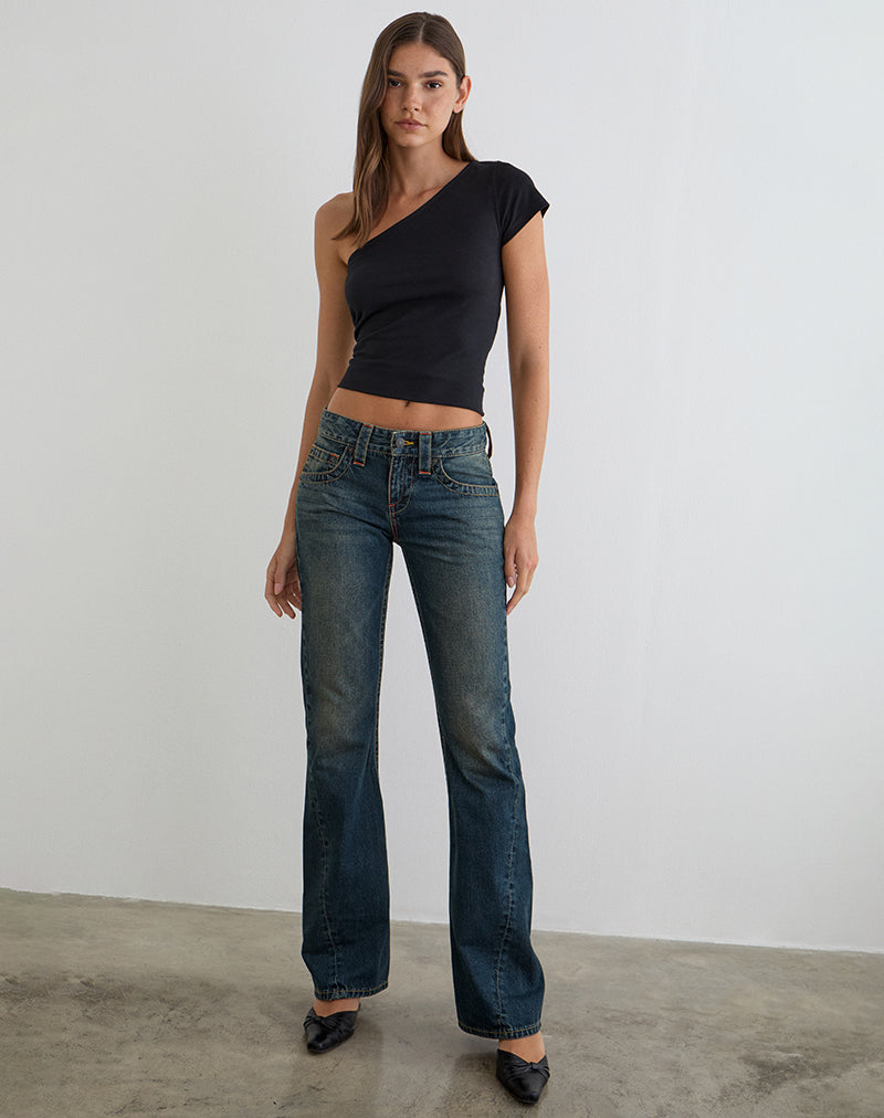 Bild von Low Rise Twisted Seam Jeans in 80s Dirty Green